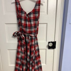 Vintage plaid flannel dress size M